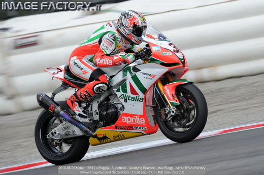 2010-05-08 Monza 1055 La Roggia - Superbike - Qualifyng Practice - Max Biaggi - Aprilia RSV4 Factory